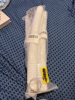 White Corrugated Flexible Hose with Fittings