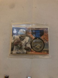 Cam Newton Topps 2012 Field Generals Metal Card# 7-50