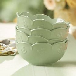 Princess House Mint Cereal Bowls (4)