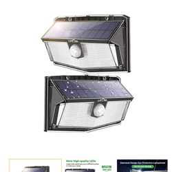 Pcs 300 LED LITOM solar led light outdoor Wall Light IP67 Waterproof smart mode wireless sensor lights garden decoration