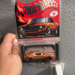 RLC Hot Wheels 70 Mustang Boss 302 Orange Pin And Patch 
