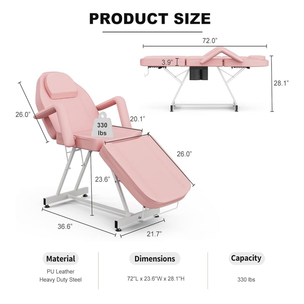 Pink Esthetician Chair/Bed