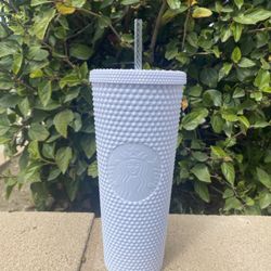 Starbucks 2024 Gray Studded Venti 24oz Tumbler With Strawy
