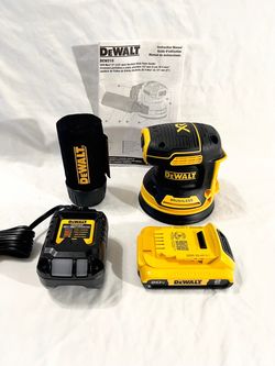 Brand new Dewalt XR 20V brushless orbital palm sander, tool set.