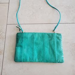 Green Snakeskin Look Clemente Purse 