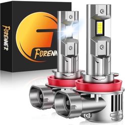 FORENNER H11/H8/H9 LED Headlight Bulb Fog Light Beam 40000LM 900% Brighter 6500K Honda Civic Odyssey 
