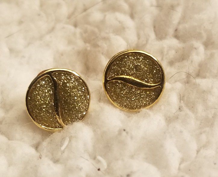 Gold Plated Diamond Dust Earrings