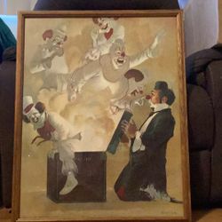 Vintage Robert Owen Clowns Out Of Pandoras Box $100