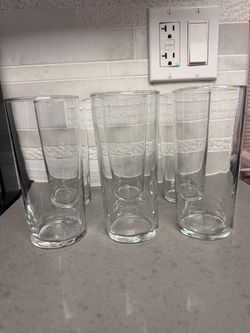 Modern Drinking Glasses In Various Sizes And Wine Glasses 