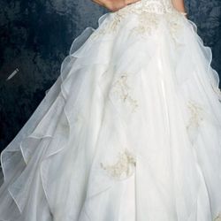 Ivory And Gold  Wedding Gown 