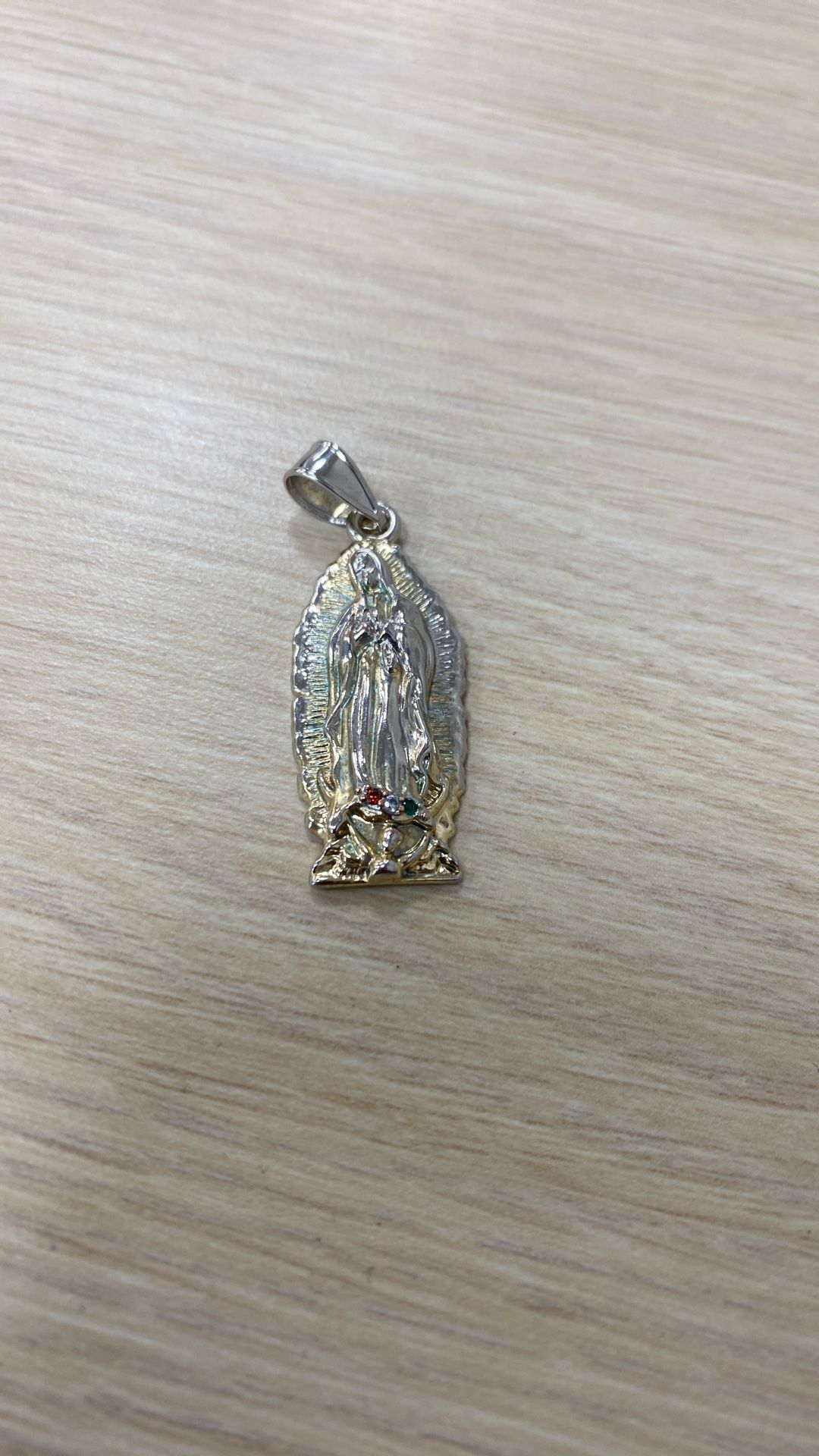Silver 9g Stamped Jesus Pendant