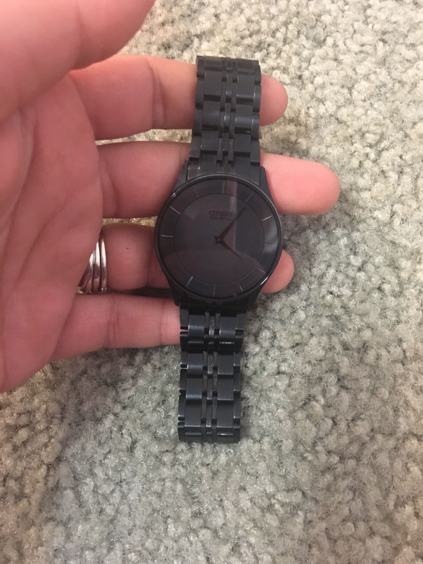 Men’s Citizen All Black EcoDrive Watch (Less than 2 years old