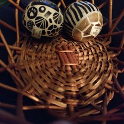 Decorative Basket And Balls From Africa 