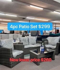  🔥Hot Deal🔥Brand New 4 Pieces Wicker Patio Set With Cushions $260, Delivery Available