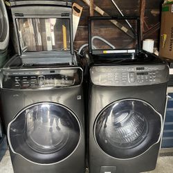 Samsung washer and dryer, double washer and double dryer, front load, with three months warranty, free delivery in the Oakland area, outside the Oakla