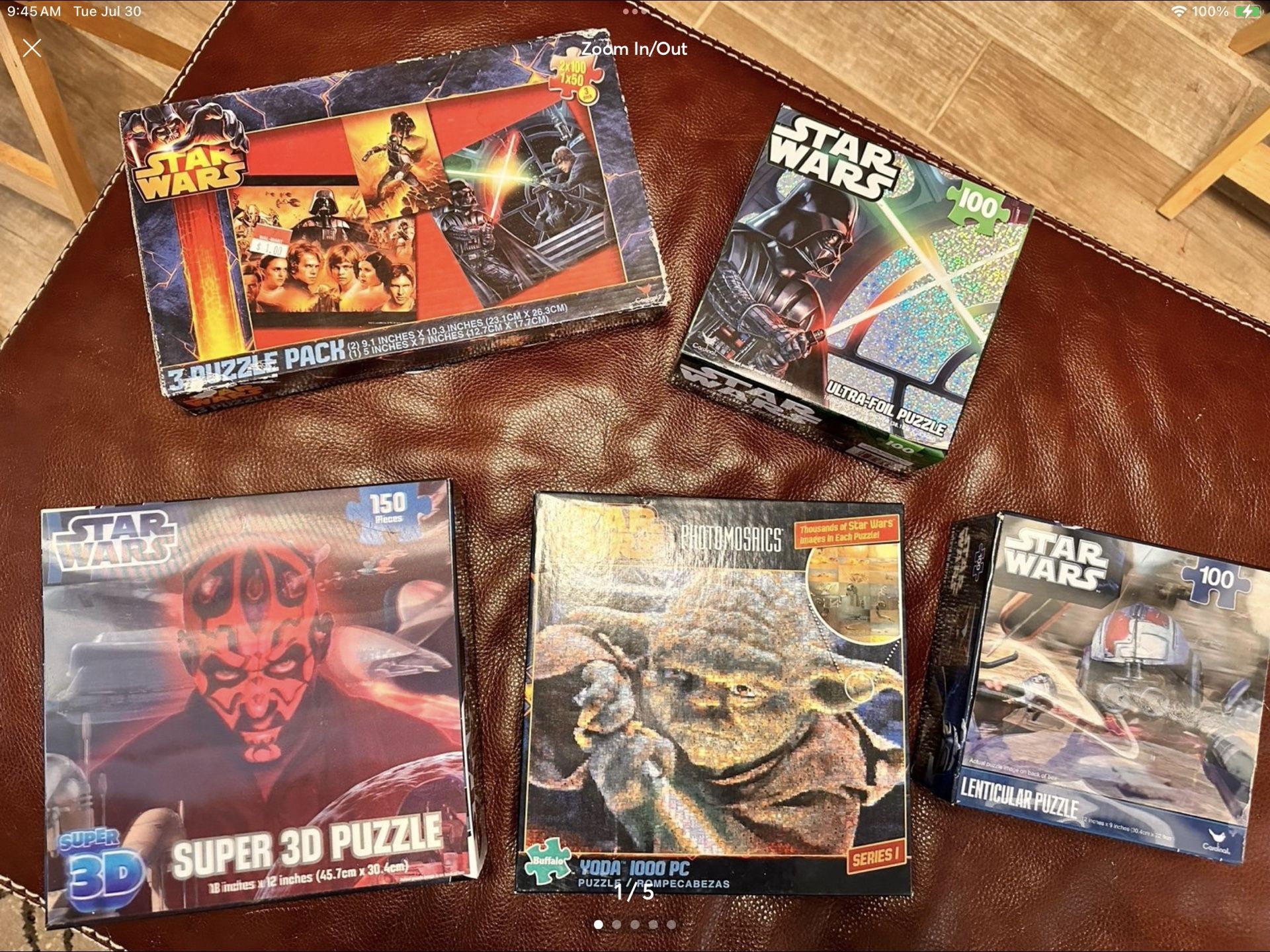 Lot of Five Star Wars Puzzles (Unopened)