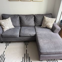 Gray Sofa Chaise – Like New