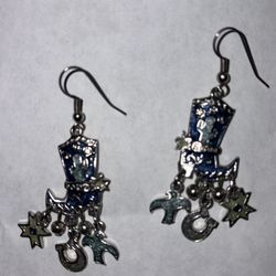 Edgar BEREBI Southwestern Enamel boots earrings