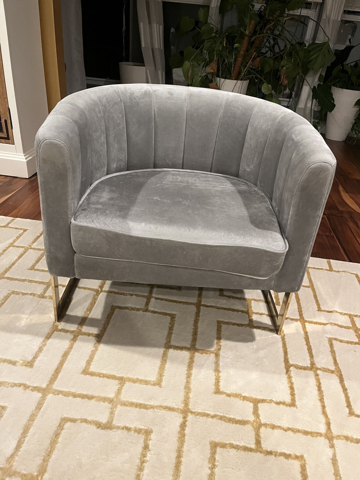 2 Grey Accent Chairs