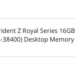 G.SKILL Trident Z Royal DDR4 16GB (2×8GB) 4800MHz CL18 – Fully Tested