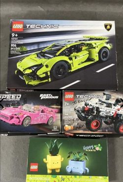 Lego Lot 4 Sets Technic Lamborghini Monster Jam Speed Champions Honda Sealed