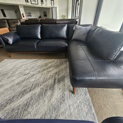 2-pc Leather Sectional Sofa-Jollene 