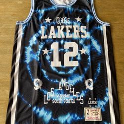 MENS TDE GROOVY LOS ANGELES LAKERS JERSEY XL SCHOOL BOY Q