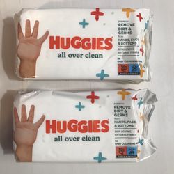 Huggies All Over Clean 2 Pack  112  Wipes 98 In Stock