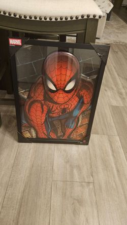 Spider-Man 3D Pop Up On The Wall  Glass Frame