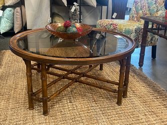 Glass top coffee table