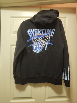 Overtime black hoodie, basketball hoodie, size M
