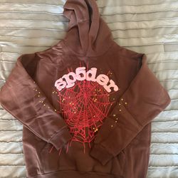 Brown OG Web Sp5der Hoodie S/M