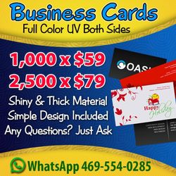 1,000 Business Cards For $59