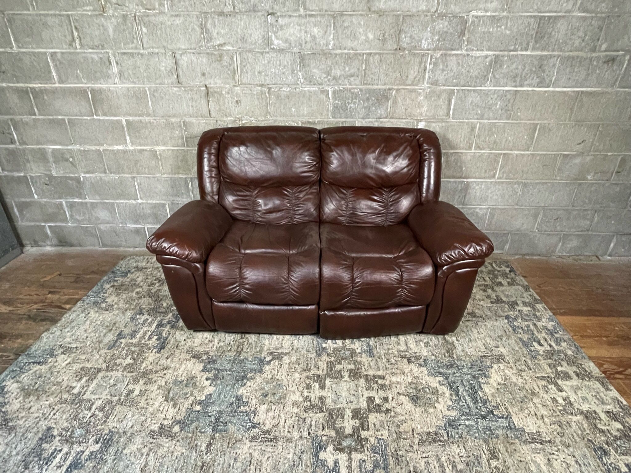 Pleather Loveseat “WE DELIVER”