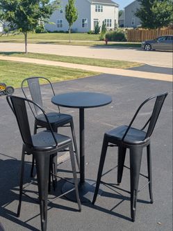 Table and Chairs - Black