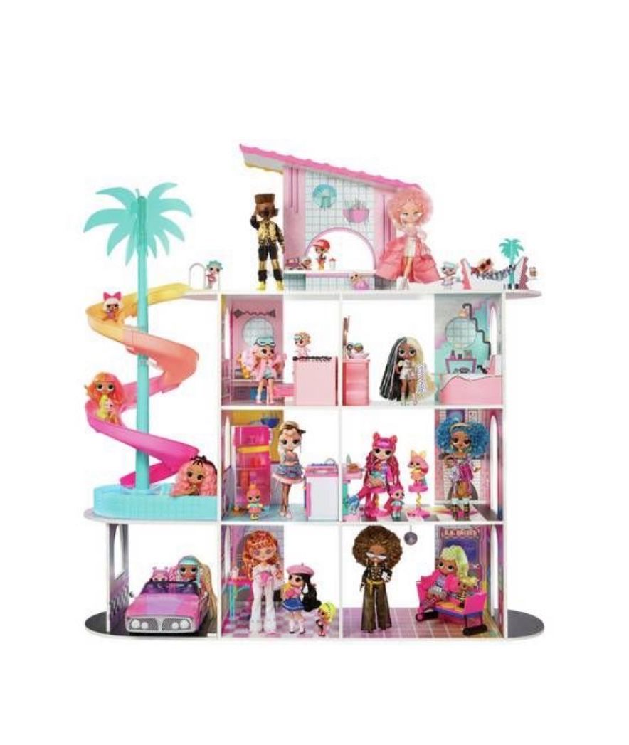 LOL Surprise OMG House Of Surprises Real Wood Doll House 85+ Surprises 4 Floors