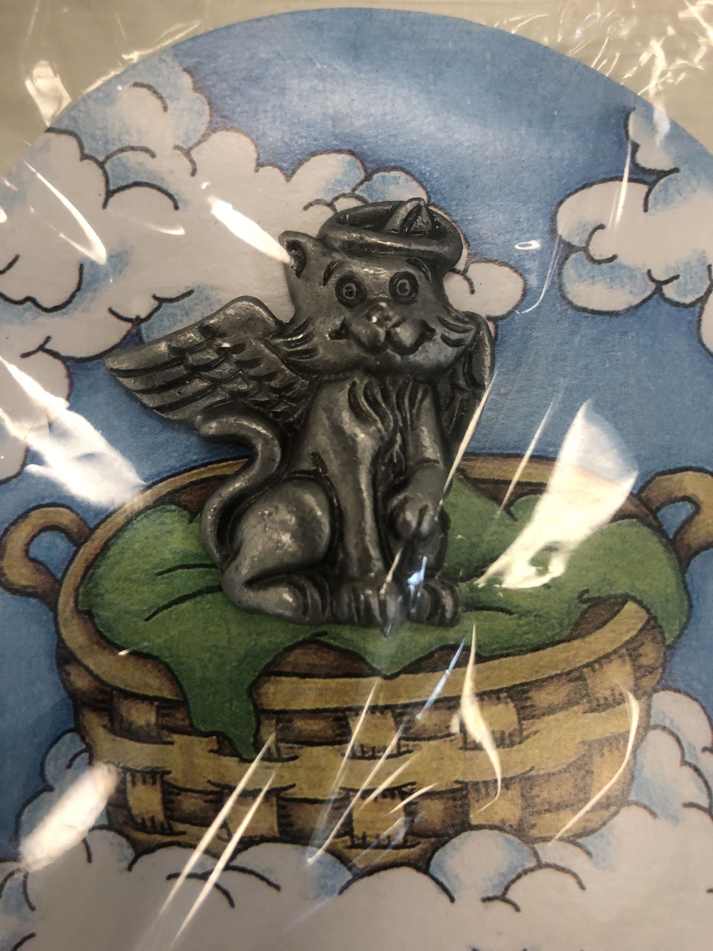 Cat With Wings Angel Brooch