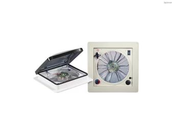 FAN--TASTIC VENT Vent Fan, Polar White with Smoke Dome