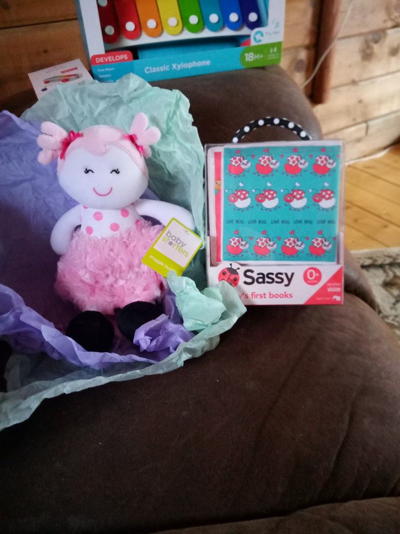 Baby's First Doll And Set Of 4 Books