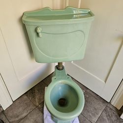 Antique Toilet - Standard Monaco May 15th, 1928 , Aqua Blue Green 