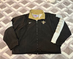 Vintage Reebok NFL Pro-Line New Orlean Saints Jacket Windbreaker Mens XXL