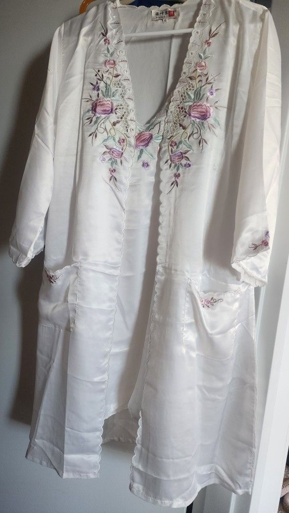 Summer Silk Sleep Robe (Two Pieces)