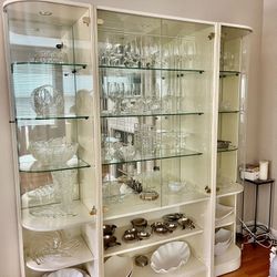 Modern China Cabinet Ivory Color 