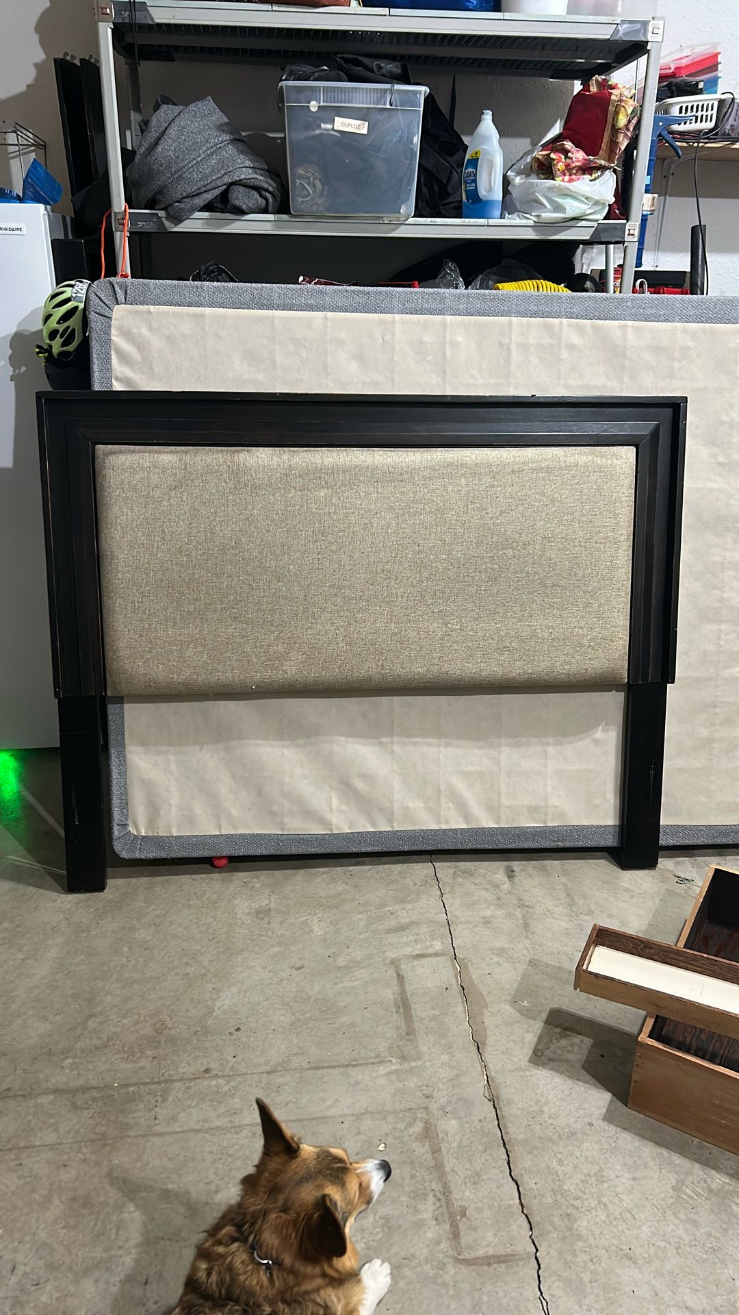 Queen Headboard, Frame and Box Spring 