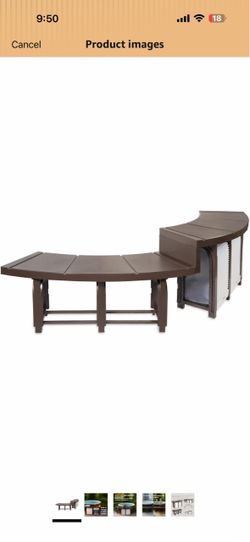 XtremepowerUS 4-Person Curved Spa Bench Hot Tub 4 Person Seat with Build-in Storage & Roller Shades – 400 lbs Capacity, Outdoor Use, Brown 168