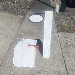 Mailbox (Steel) With Paper Box And Vinyl Post Wrap