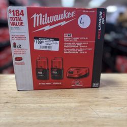 M12 12V Lithium-Ion Compact 2.0 Ah Battery Pack (2-Pack) Starter Kit with Charger