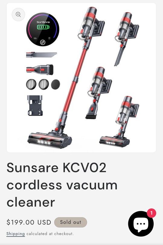 Sunsare KCVO2 Cordless Vacuum Cleaner