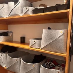 Ikea Chic Gray Felt Organizers