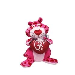 Vintage Walmart Love Hearts Pink & Red Cheetah 10" Plush Stuffed Animal Toy Rare